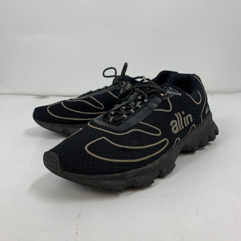 All In Men's Reflective All In Logo Tennis Shoes Black‎ Size 11